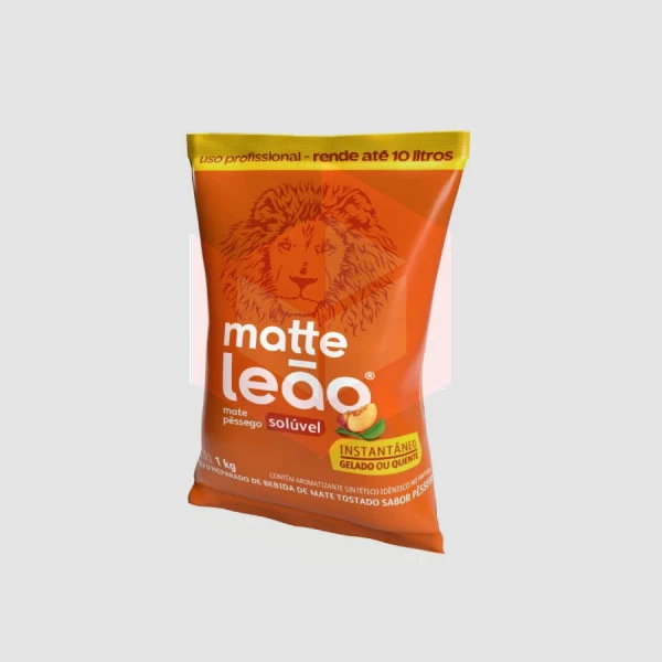 Cha matte com pessego soluvel Leao 1kg  