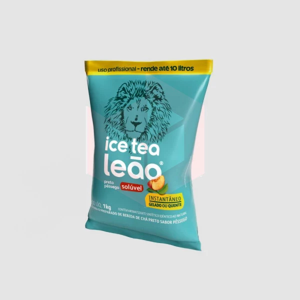 Cha preto com pessego ice tea soluvel Leao 1kg   