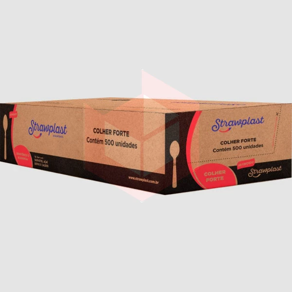 Colher Straw forte 696 roxa c/500un