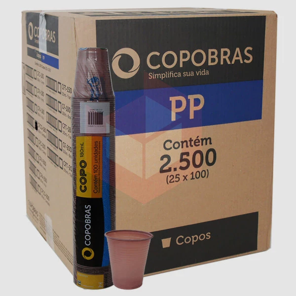 Copo Copobras pp combate 180ml CFCO-180 25x100un