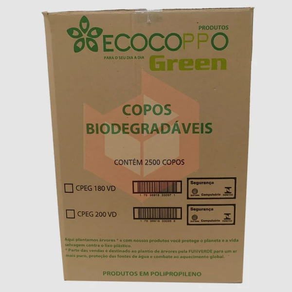 Copo Ecocoppo green bio 180ml 25x100un