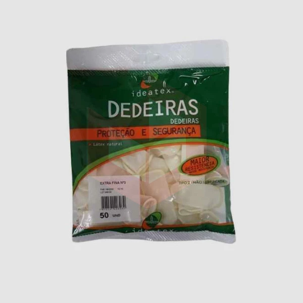 Dedeira de latex extra fina n.3 Ideatex c/50un