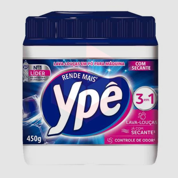 Detergente em po p/maq.de lavar louca Ype 450g 