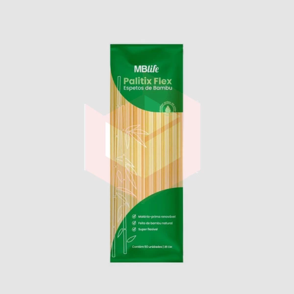 Espeto de bambu 25cm 4mm Palitix Flex c/50un    