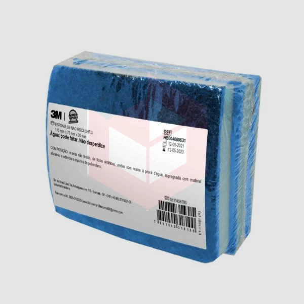 Esponja não risca Scotch Brite 3M azul c/3un