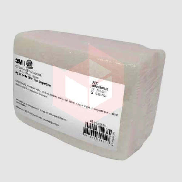 Esponja sanitária Scotch Brite 3M branca rosa c/3un