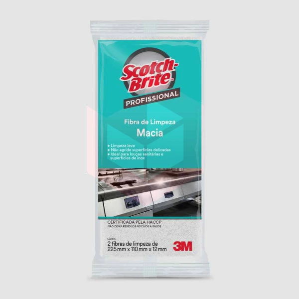 Fibra Scotch Brite 3M macia branca c/2un