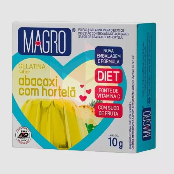 Gelatina de abacaxi hortela diet Magro 10g
