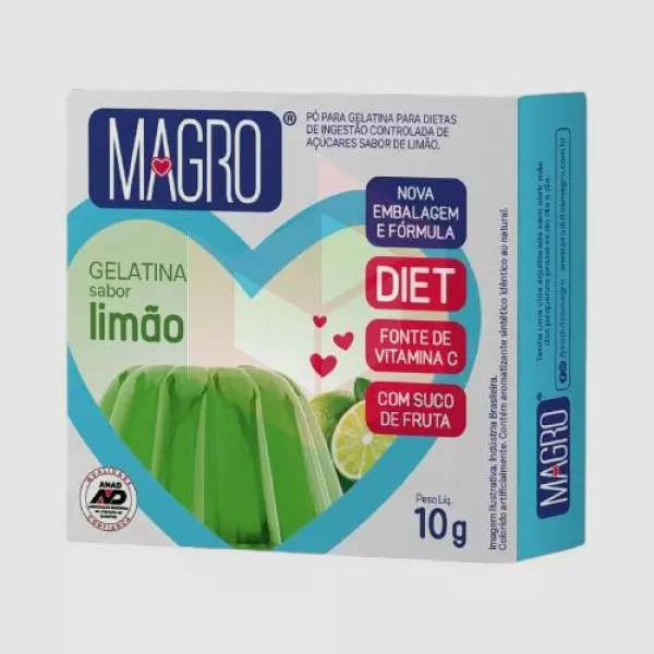Gelatina de limao diet Magro 10g