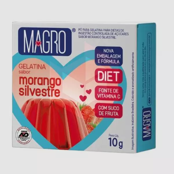 Gelatina de morango silvestre diet Magro 10g