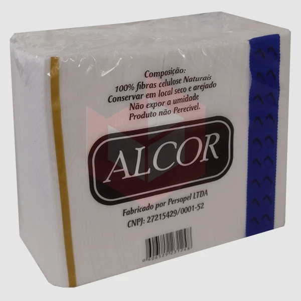 Guardanapo Alcor 14x14 folha simples c/1000un