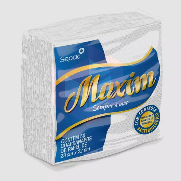 Guardanapo Maxim folha simples 23x22cm 80pctx50un