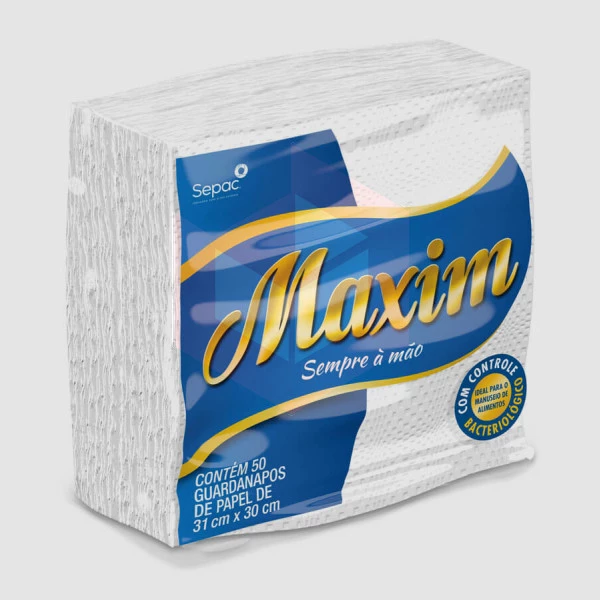 Guardanapo Maxim folha simples 31x30cm c/50un