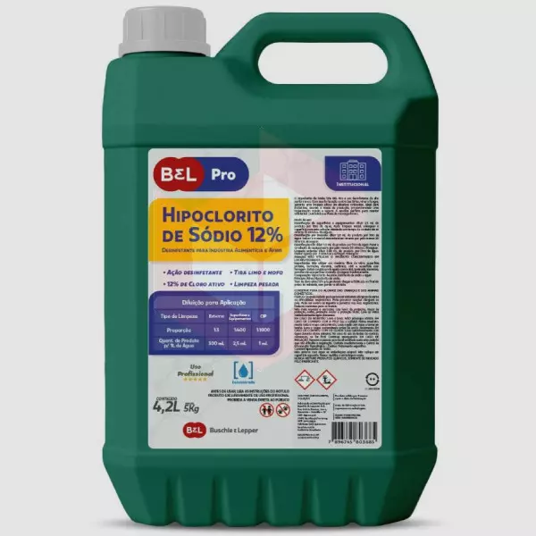 Hipoclorito de sodio 12% B&L Pro 5kg/4.2l 