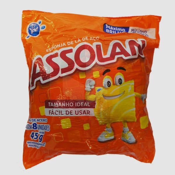 Lã de aço Assolan c/8un