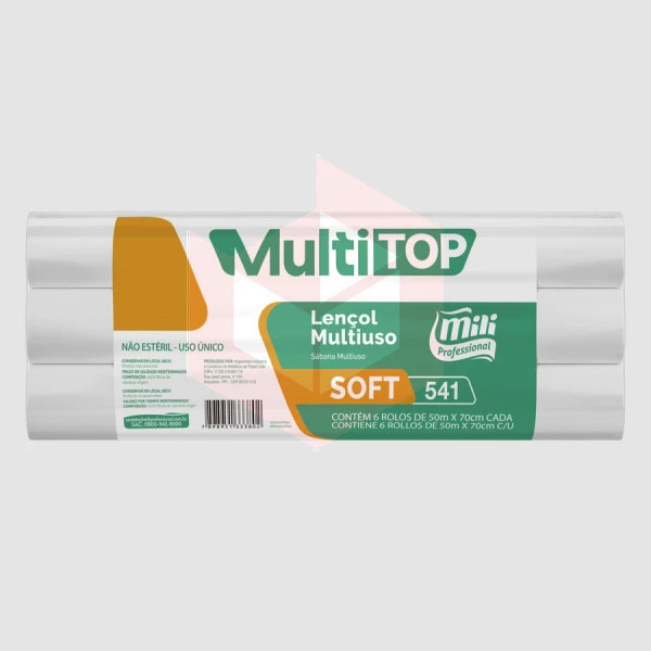 Lençol descartável Mili Multitop 6rlx70cmx50m R-541