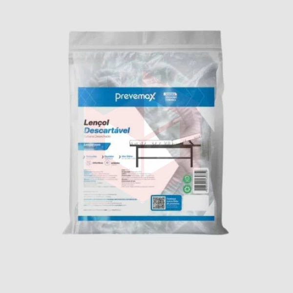 Lencol descartavel tnt branco Prevemax c/10un