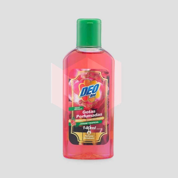 Limpador perfumado jardim tropical gotas de perfume Deoline 140ml   
