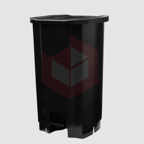 Lixeira com pedal 100l preto Tonk Nycol