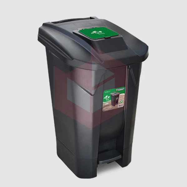 Lixeira com pedal 120l preta Arqplast 25749
