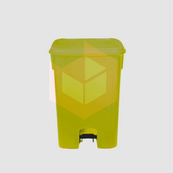 Lixeira com pedal 15l amarelo Bralimpia CP1SAM