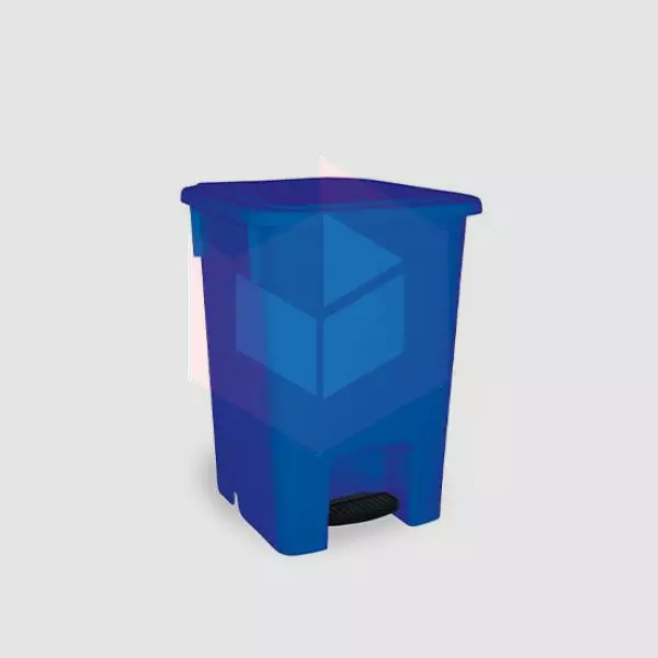 Lixeira com pedal 15l azul Bralimpia CP1SAZ