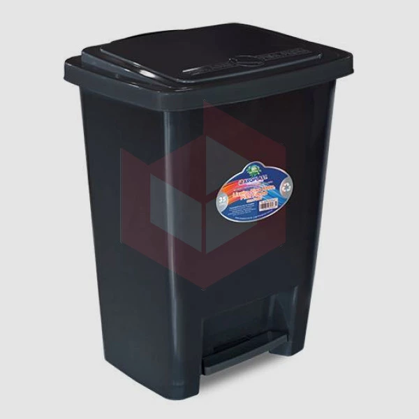 Lixeira com pedal 35l preta Arqplast 25867 