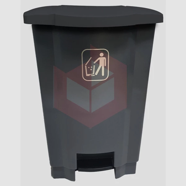 Lixeira com pedal 50l cinza Nycol