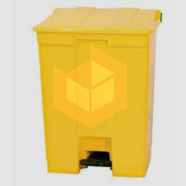 Lixeira com pedal 60l amarela Bralimpia CP6SAM
