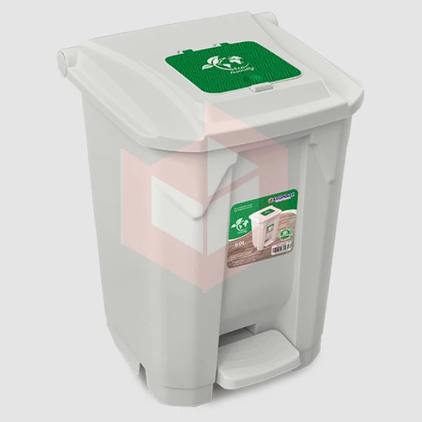 Lixeira com pedal 60l branca Arqplast 25754