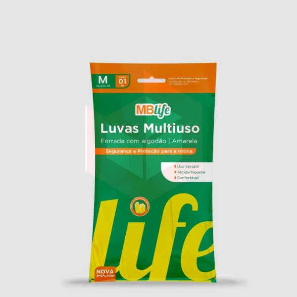 Luva amarela media MB LIFE 