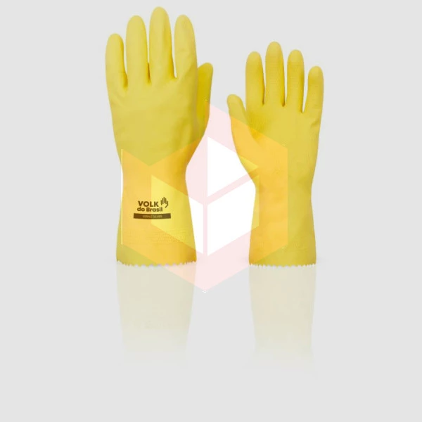 Luva amarela média verniz silver Volk Luva amarela média verniz silver Volk