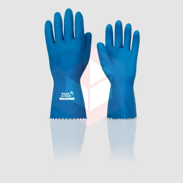 Luva azul grande verniz silver Volk
