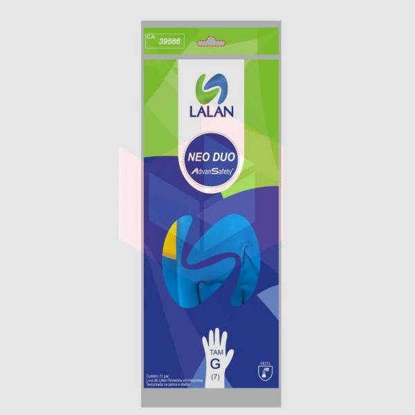 Luva bicolor neo duo grande Lalan