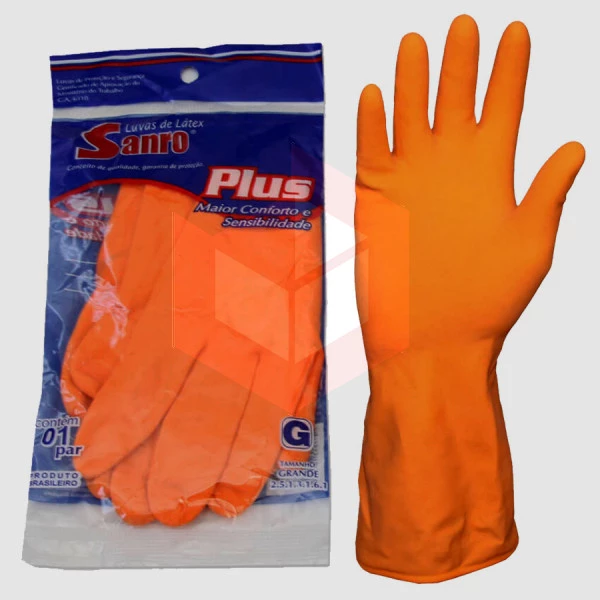 Luva laranja grande Sanro Plus