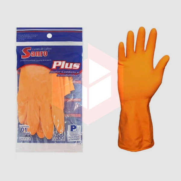 Luva laranja pequena Sanro Plus