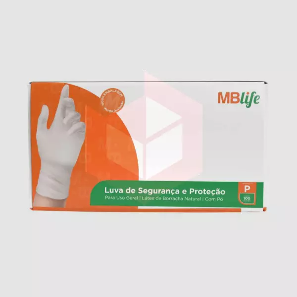Luva latex com po pequena Medix c/100un 