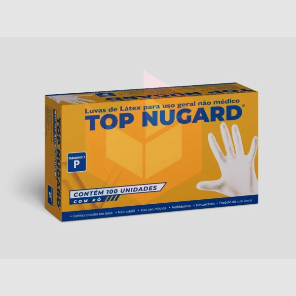 Luva latex com po pequena Top Nugard c/100un  