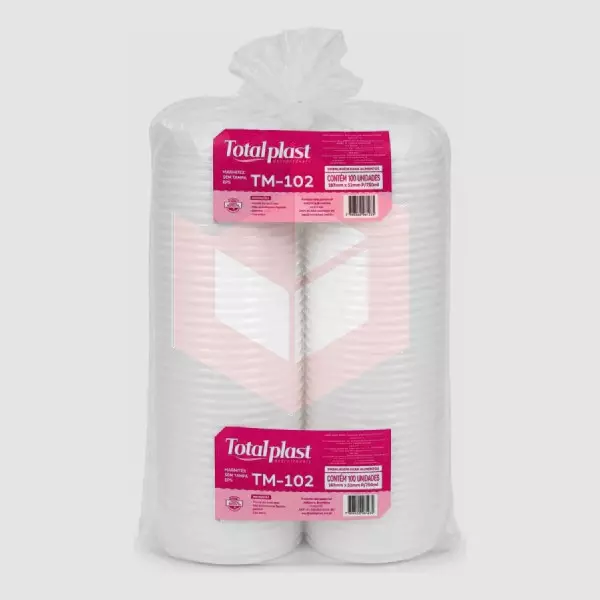 Marmitex termica TM102 n.8 sem tampa Totalplast 2x50un