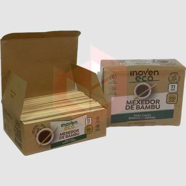 Mexedor de bambu 11cm granel Inoven c/500un