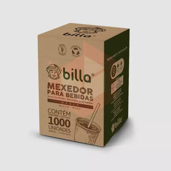 Mexedor de bambu 12cm granel Billa c/1000un