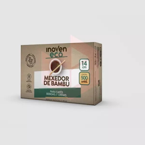 Mexedor de bambu 14cm granel Inoven c/500un