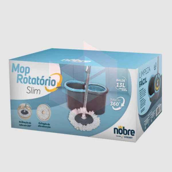 Mop+balde espremedor plastico Nobre Slim 360 4141