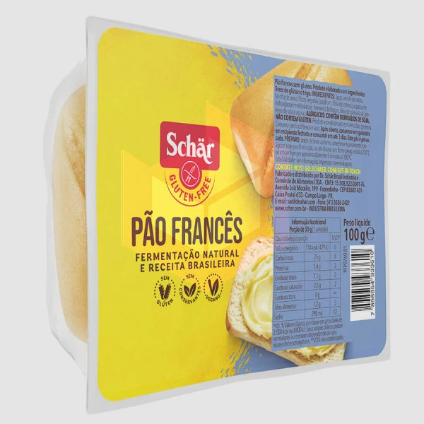 Pao frances sem gluten sem lactose Schar 100g