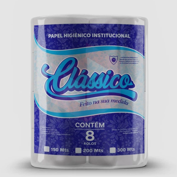 Papel higiênico Classico folha simples 8x300m 