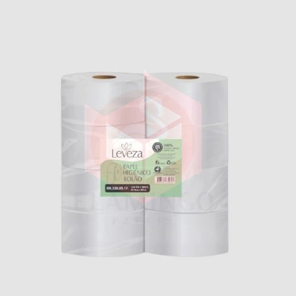 Papel higiênico Flamingo rolão folha simples 8x300m HR-300.09.17
