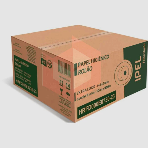 Papel higiênico IPEL folha dupla 8rlx250m R-HRFD000E0730-23 