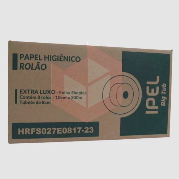 Papel higiênico Ipel folha simples bigtub 8x300m HRFS027E0817-23