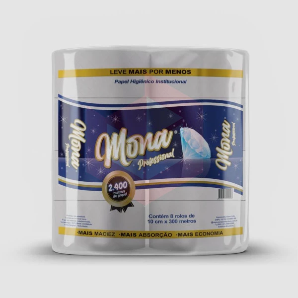 Papel higiênico Mona professional folha simples 8x300m