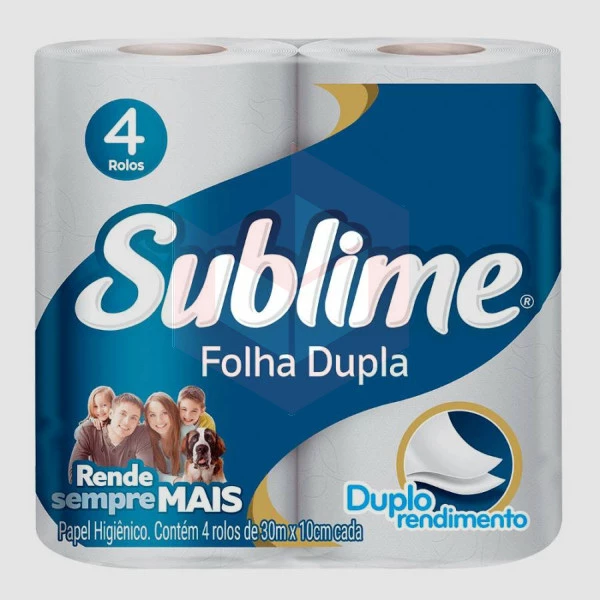 Papel higienico Sublime folha dupla 4x30m 